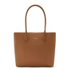 Isabel Bernard Honoré Lysanne camel leren shopper van kalfsleer Best