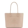 Isabel Bernard Honoré Lysanne croco beige leren shopper van kalfsleer Discount