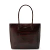 Isabel Bernard Honoré Lysanne croco bruine leren shopper van kalfsleer Cheap