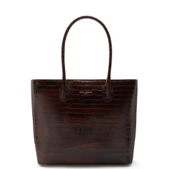 Isabel Bernard Honoré Lysanne croco bruine leren shopper van kalfsleer Cheap