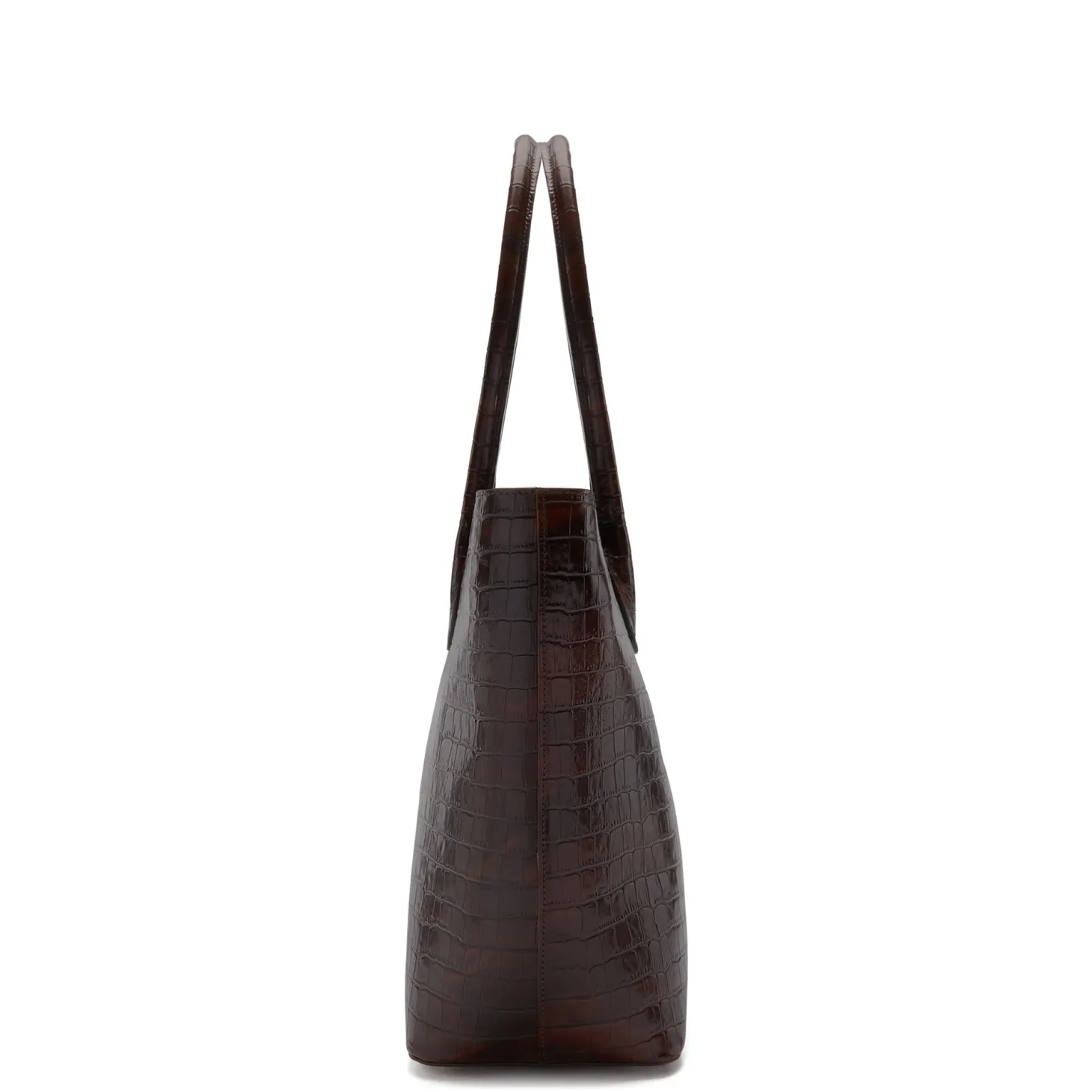 Isabel Bernard Honoré Lysanne croco bruine leren shopper van kalfsleer Cheap