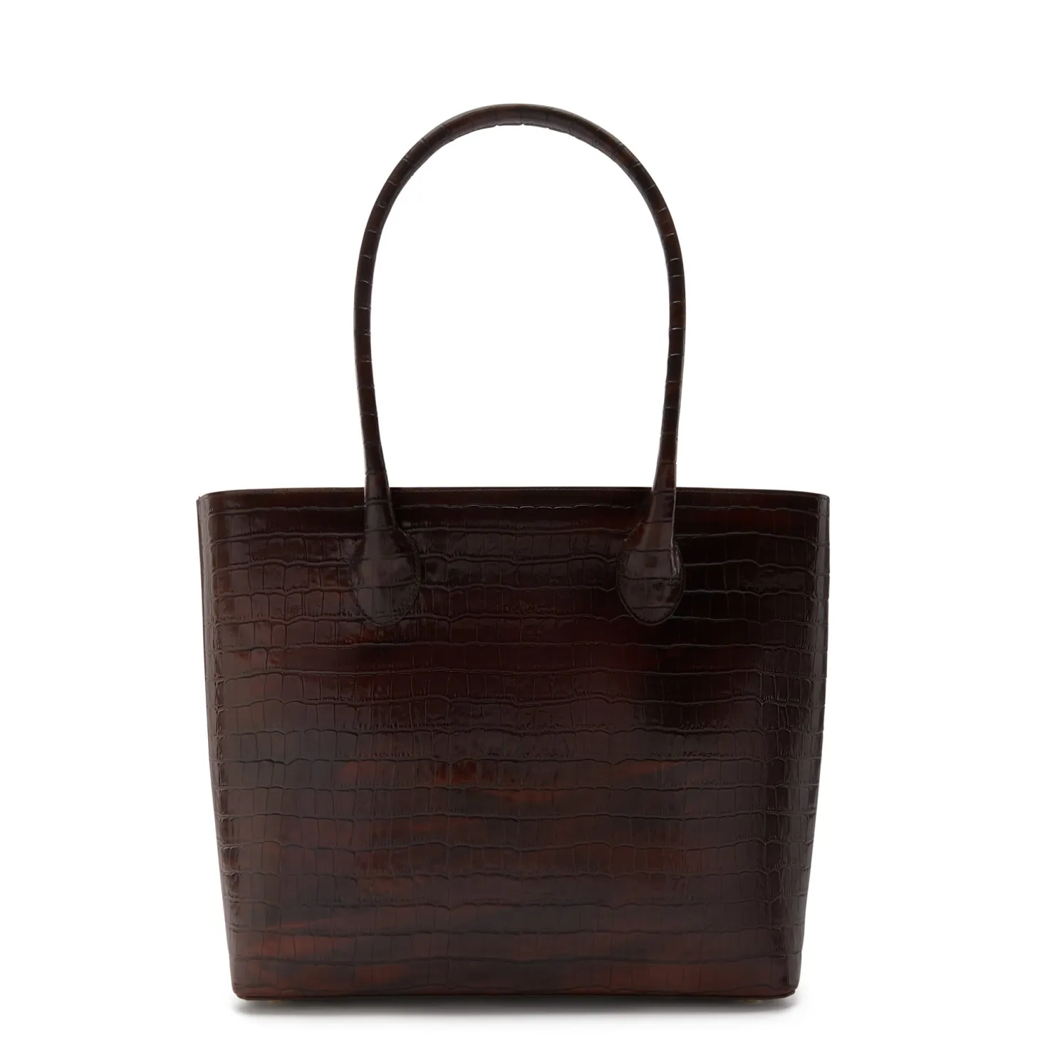Isabel Bernard Honoré Lysanne croco bruine leren shopper van kalfsleer Cheap