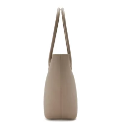Isabel Bernard Honoré Lysanne taupe leren shopper van kalfsleer Outlet
