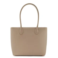 Isabel Bernard Honoré Lysanne taupe leren shopper van kalfsleer Outlet