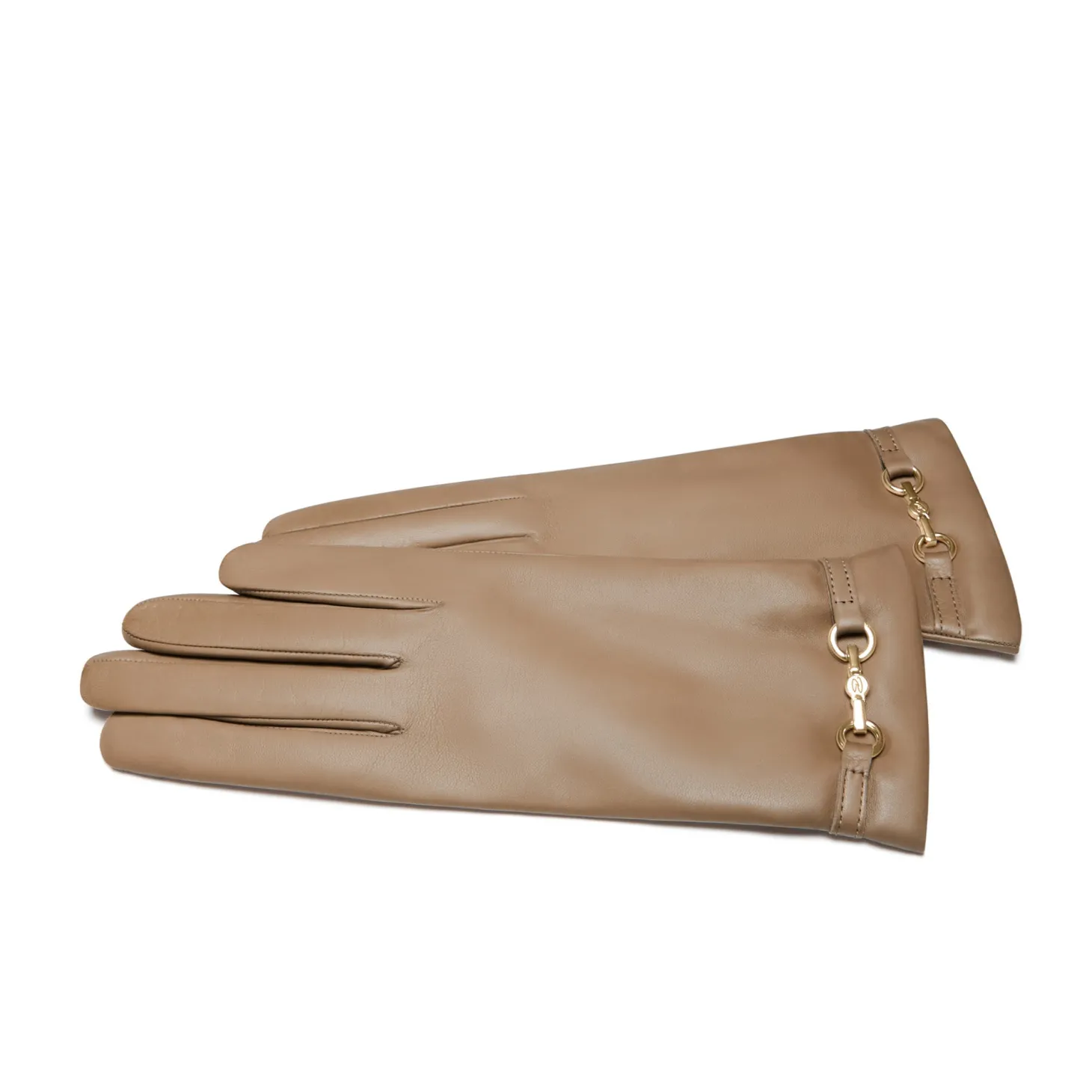Isabel Bernard Honoré Marcelia taupe leren handschoenen van geitenleer Outlet