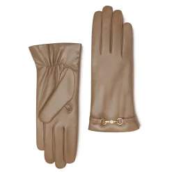 Isabel Bernard Honoré Marcelia taupe leren handschoenen van geitenleer Outlet