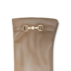 Isabel Bernard Honoré Marcelia taupe leren handschoenen van geitenleer Outlet