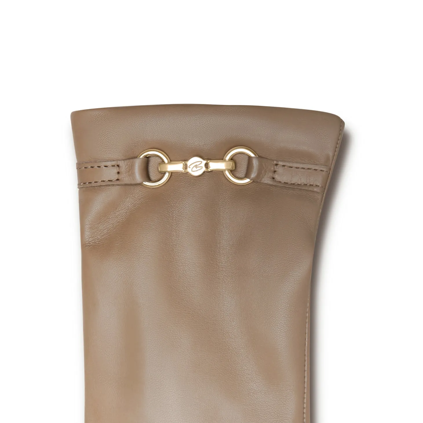 Isabel Bernard Honoré Marcelia taupe leren handschoenen van geitenleer Outlet