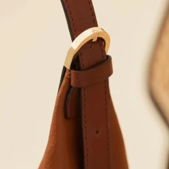 Isabel Bernard Honoré Muriel cognac leren schoudertas van kalfsleer Sale