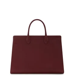 Isabel Bernard Honoré Nadine bordeaux leren handtas van kalfsleer met laptopvak Clearance