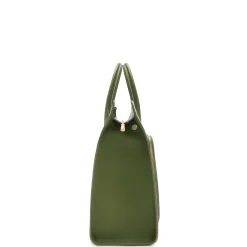 Isabel Bernard Honoré Nadine groene leren handtas van kalfsleer met 16.4 inch laptopvak Fashion