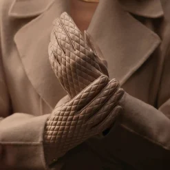 Isabel Bernard Honoré Rosette taupe leren handschoenen van geitenleer Cheap