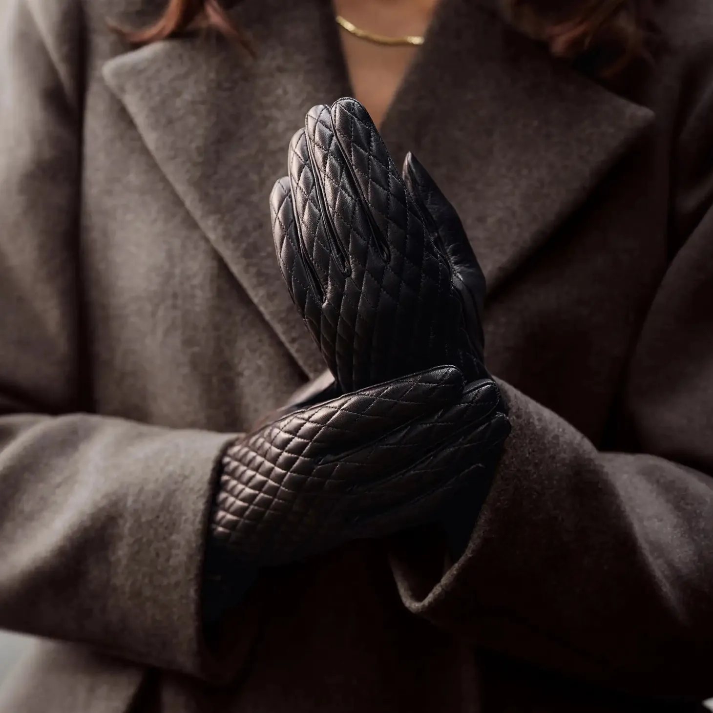 Isabel Bernard Honoré Rosette zwarte leren handschoenen van geitenleer New