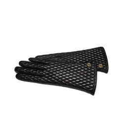 Isabel Bernard Honoré Rosette zwarte leren handschoenen van geitenleer New