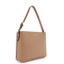 Isabel Bernard Honoré Adriane Midi beige leren schoudertas van kalfsleer Cheap