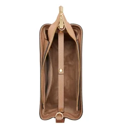 Isabel Bernard Honoré Adriane Midi beige leren schoudertas van kalfsleer Cheap