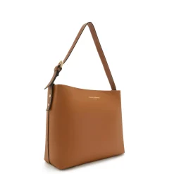Isabel Bernard Honoré Adriane Midi cognac leren schoudertas van kalfsleer Flash Sale