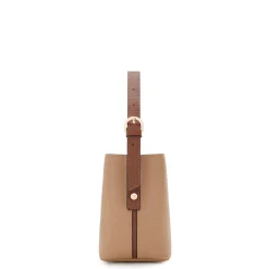 Isabel Bernard Honoré Adriane Mini beige leren handtas van kalfsleer Online