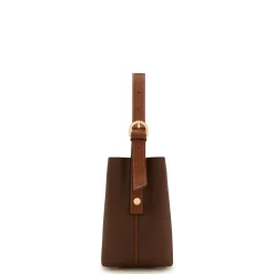 Isabel Bernard Honoré Adriane Mini bruine leren handtas van kalfsleer Shop