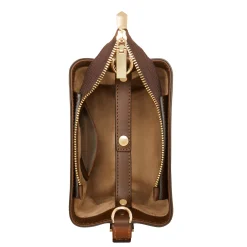 Isabel Bernard Honoré Adriane Mini bruine leren handtas van kalfsleer Shop