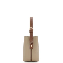 Isabel Bernard Honoré Adriane Mini taupe leren handtas van kalfsleer Cheap