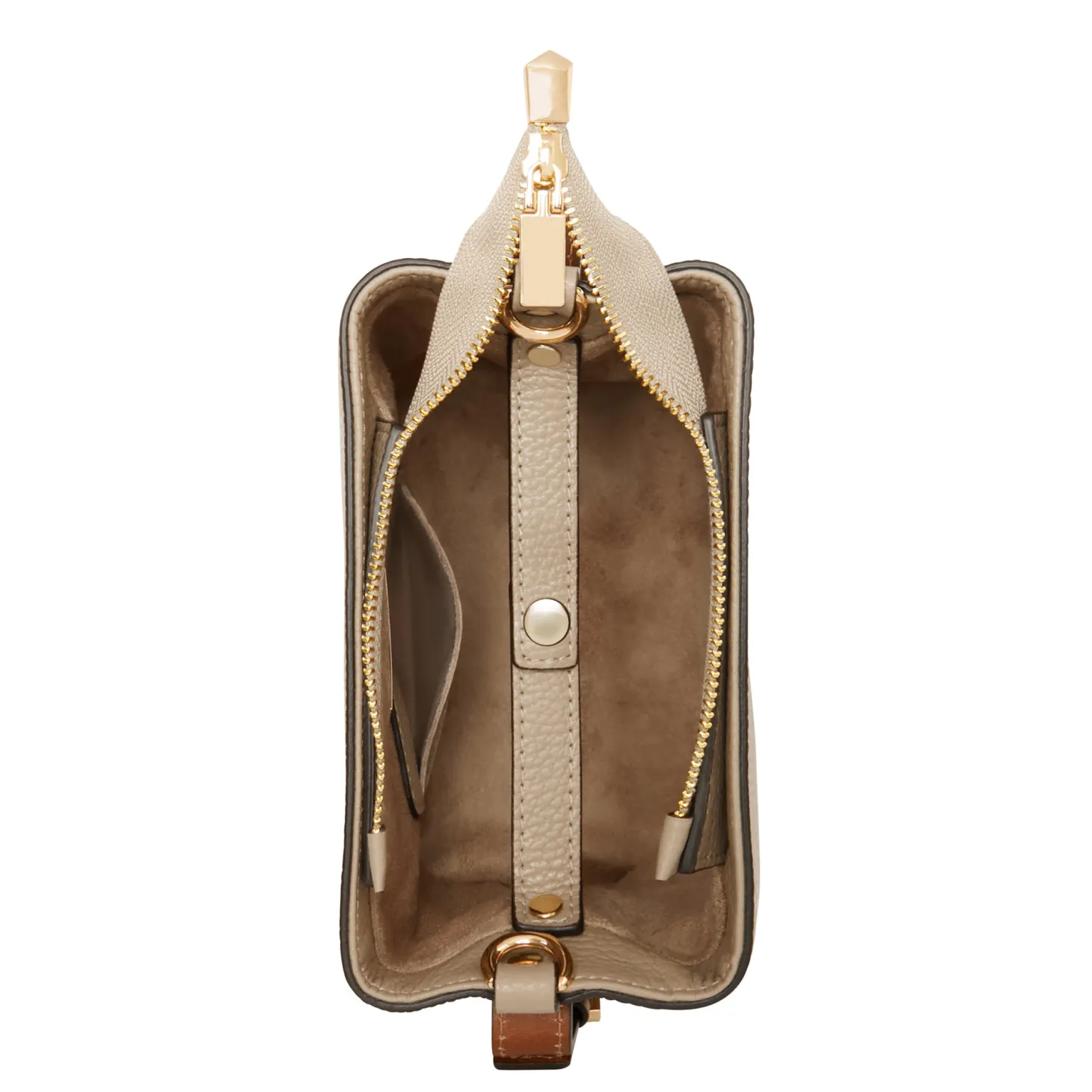 Isabel Bernard Honoré Adriane Mini taupe leren handtas van kalfsleer Cheap