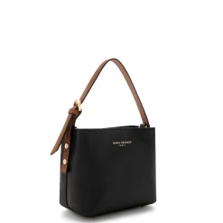 Isabel Bernard Honoré Adriane Mini zwarte leren handtas van kalfsleer Discount