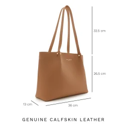 Isabel Bernard Honoré Nata camel leren shopper van kalfsleer Cheap