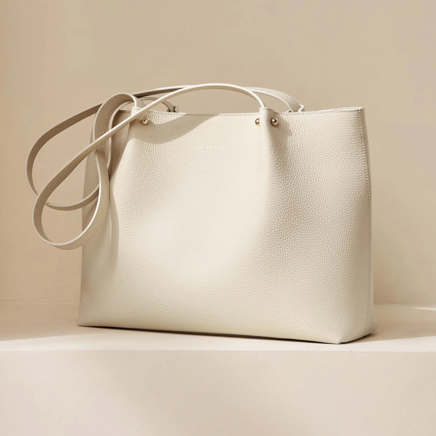 Isabel Bernard Honoré Nata crème leren shopper van kalfsleer Flash Sale