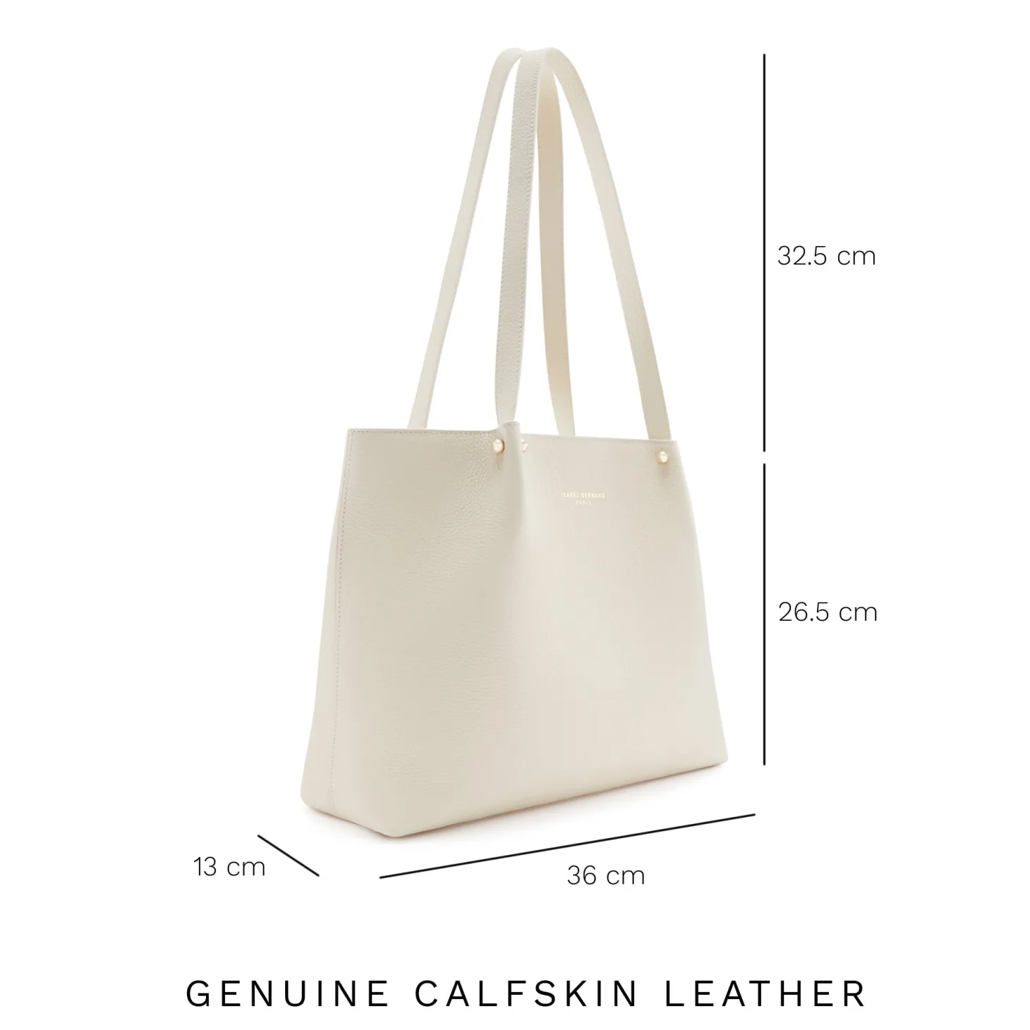 Isabel Bernard Honoré Nata crème leren shopper van kalfsleer Flash Sale