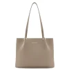 Isabel Bernard Honoré Nata taupe leren shopper van kalfsleer Clearance