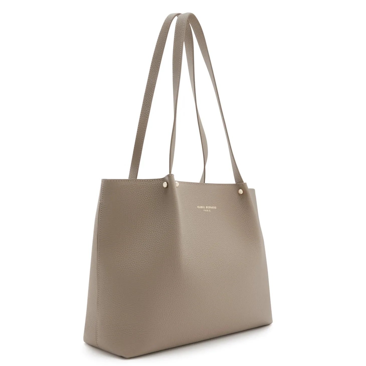 Isabel Bernard Honoré Nata taupe leren shopper van kalfsleer Clearance