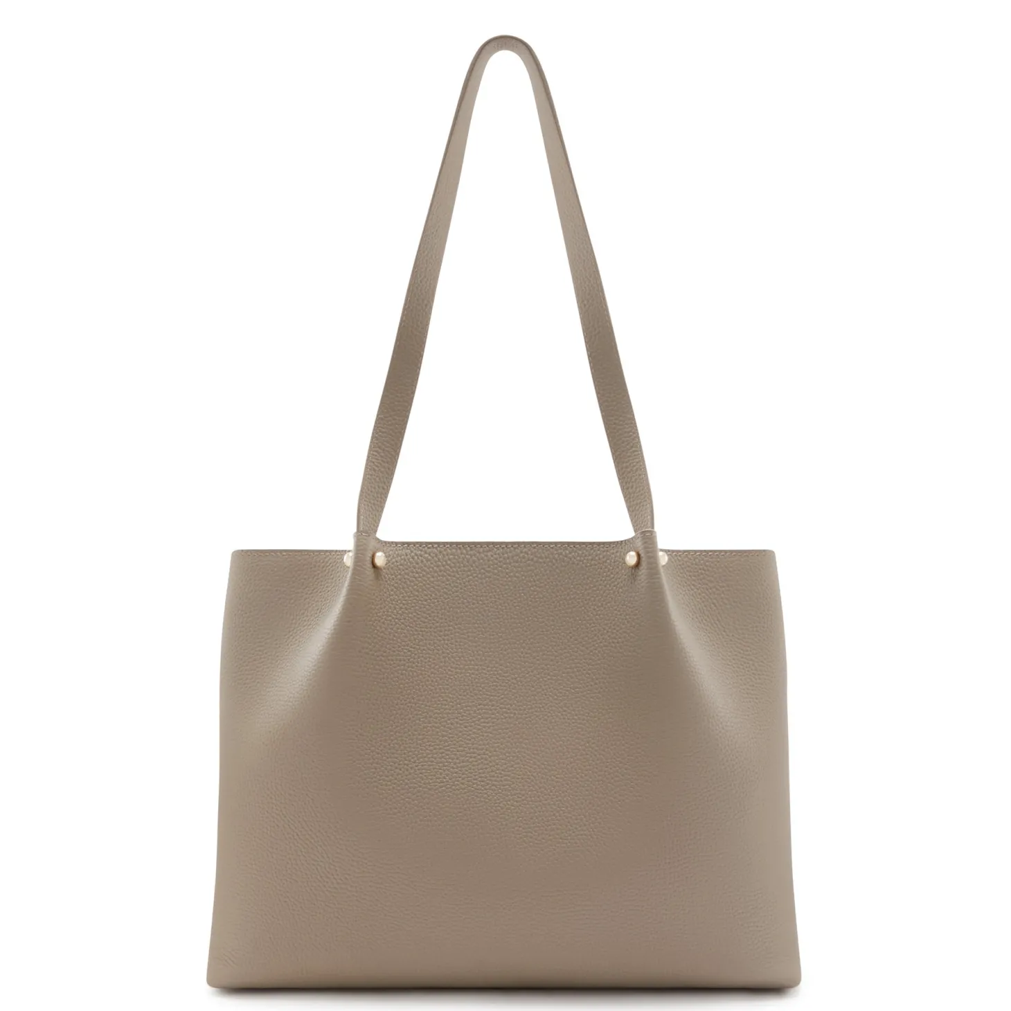 Isabel Bernard Honoré Nata taupe leren shopper van kalfsleer Clearance