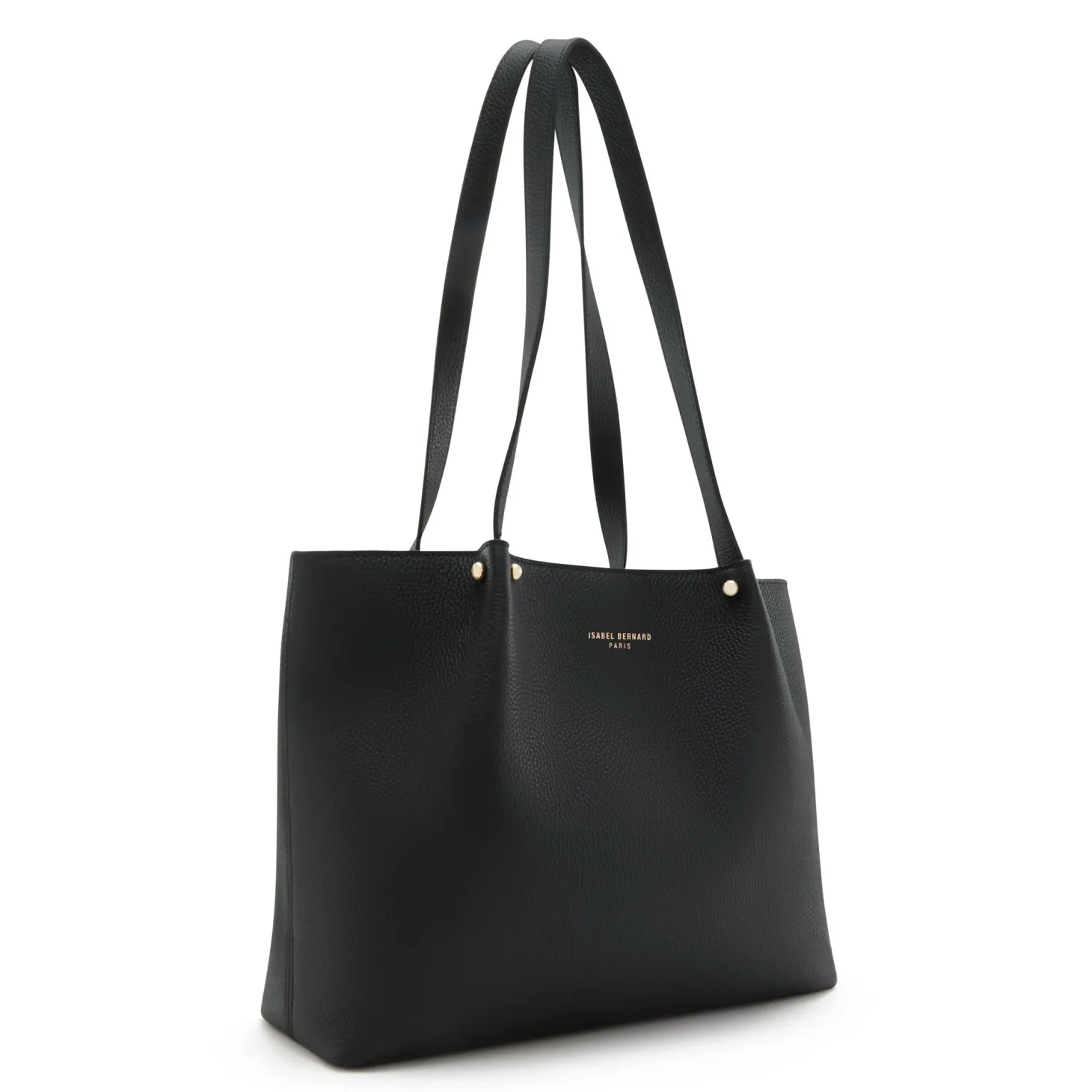 Isabel Bernard Honoré Nata zwarte leren shopper van kalfsleer New