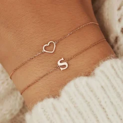 Isabel Bernard La Concorde Amore 14 karaat rosé gouden armband met hartje Store