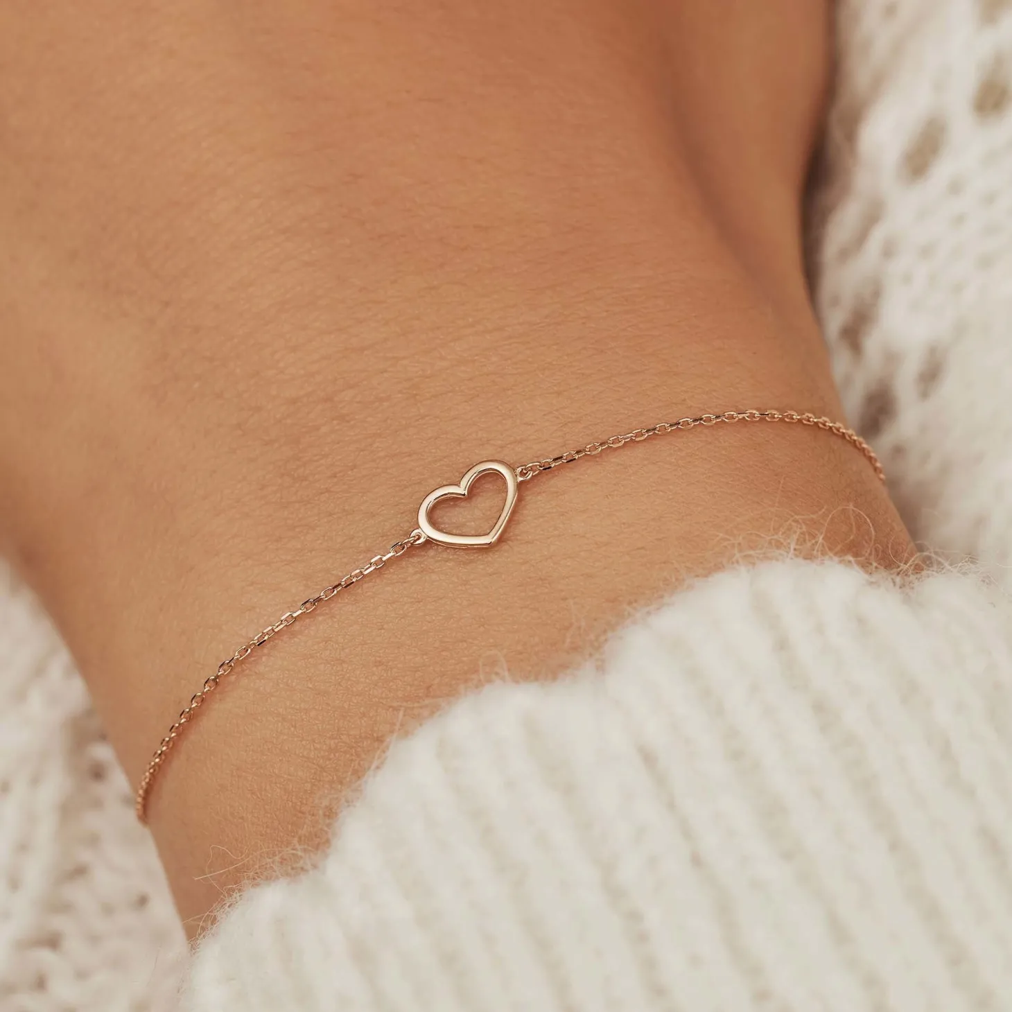 Isabel Bernard La Concorde Amore 14 karaat rosé gouden armband met hartje Store