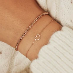 Isabel Bernard La Concorde Amore 14 karaat rosé gouden armband met hartje Store