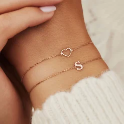 Isabel Bernard La Concorde Amore 14 karaat rosé gouden armband met hartje Store