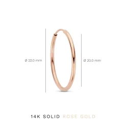 Isabel Bernard La Concorde Cerise 14 karaat rosé gouden creolen (20 mm) Best