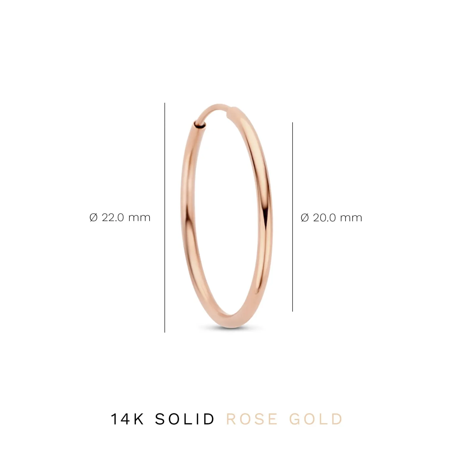 Isabel Bernard La Concorde Cerise 14 karaat rosé gouden creolen (20 mm) Best