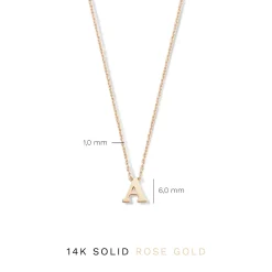 Isabel Bernard La Concorde Chloé 14 karaat rosé gouden initial collier met letter Outlet