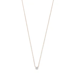 Isabel Bernard La Concorde Garance 14 karaat rosé gouden collier met zirkonia steentje Online