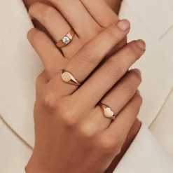 Isabel Bernard La Concorde Lauren 14 karaat roségouden ring met zirkonia steen Hot