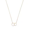 Isabel Bernard La Concorde Loulou 14 karaat rosé gouden collier met twee ringen New