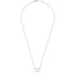Isabel Bernard La Concorde Loulou 14 karaat rosé gouden collier met twee ringen New