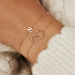 Isabel Bernard La Concorde Loulou 14 karaat rosé gouden armband met ringetjes Best Sale
