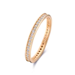 Isabel Bernard La Concorde Merle 14 karaat rosé gouden ring met zirkonia New