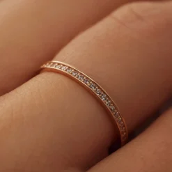 Isabel Bernard La Concorde Merle 14 karaat rosé gouden ring met zirkonia New