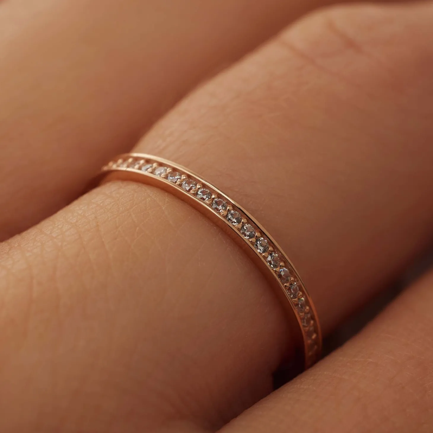Isabel Bernard La Concorde Merle 14 karaat rosé gouden ring met zirkonia New