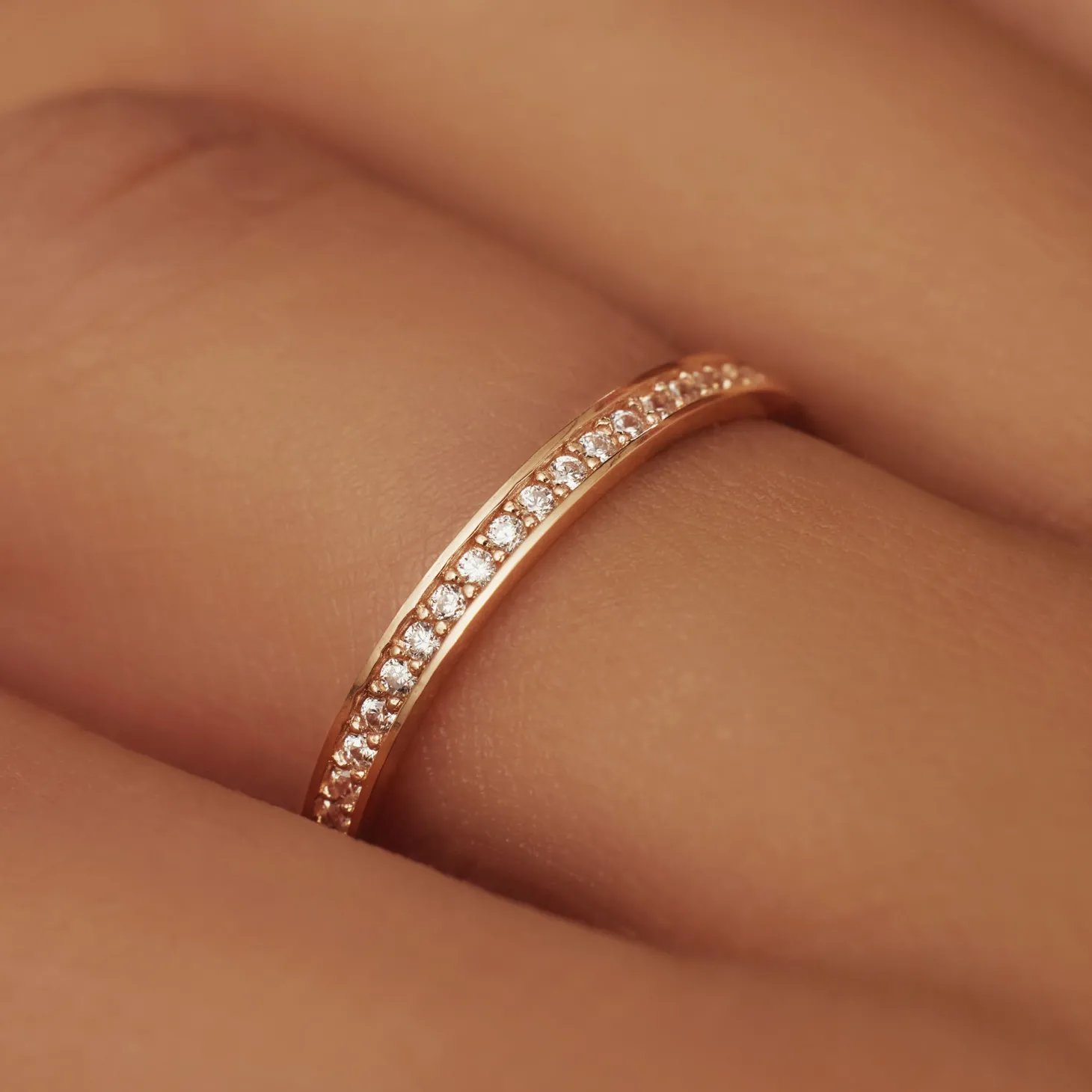 Isabel Bernard La Concorde Merle 14 karaat rosé gouden ring met zirkonia New